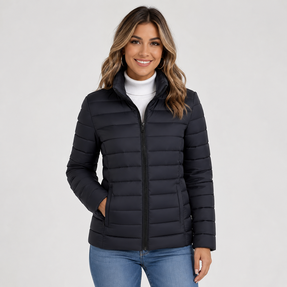Puffer Jacket in Black