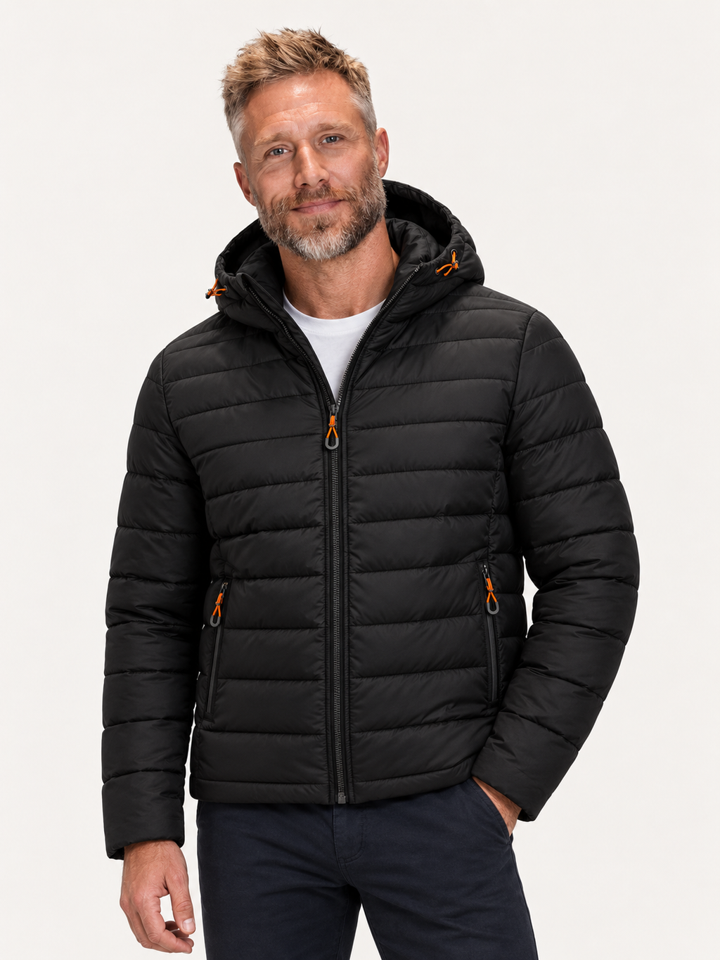Puffer Jacket in Black