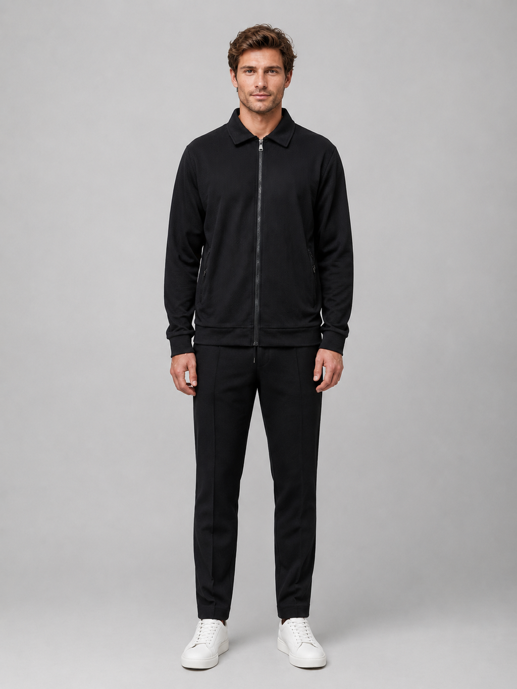 Jacket And Trousers Set in Black