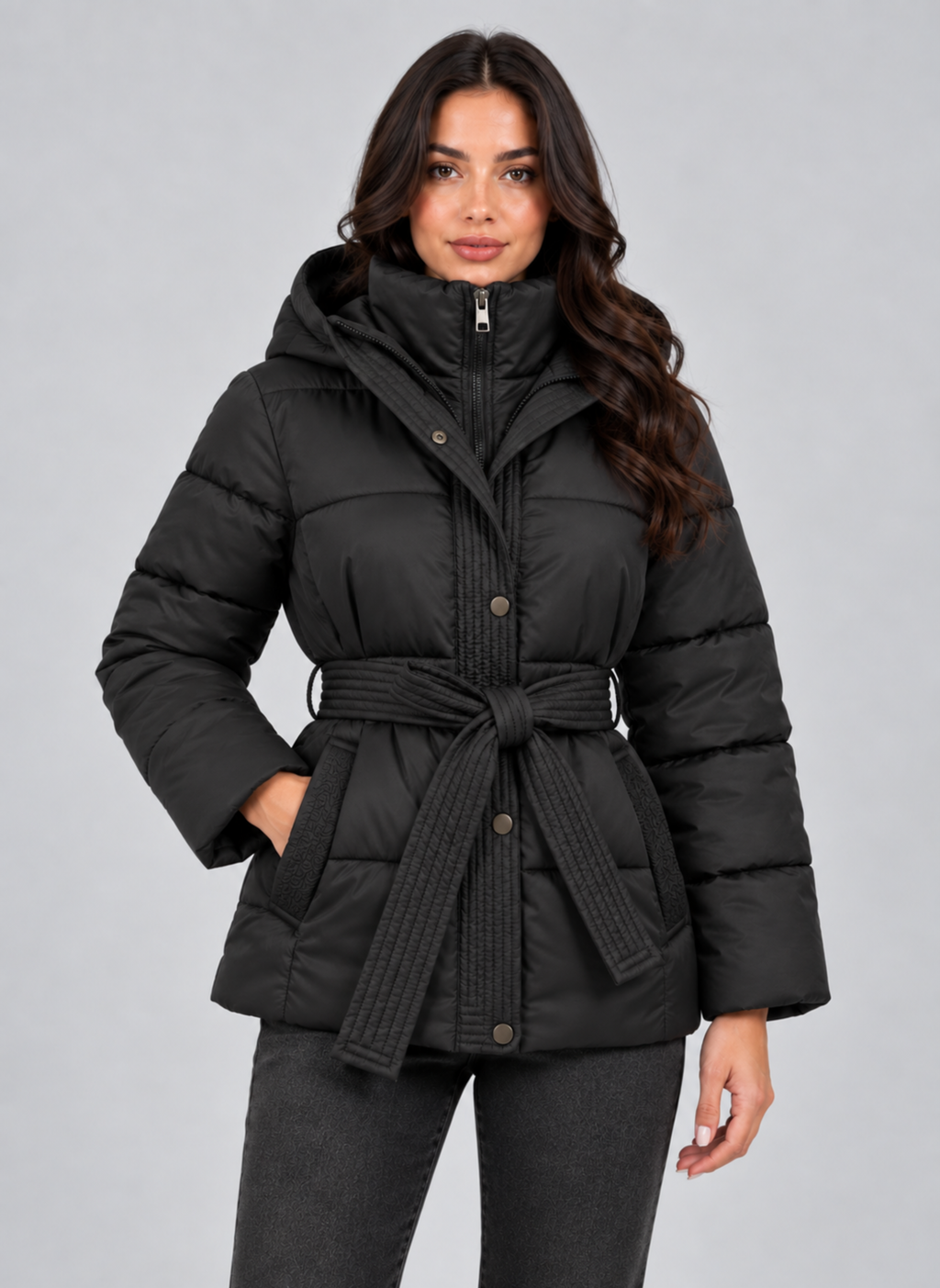 Puffer Jacket in Black