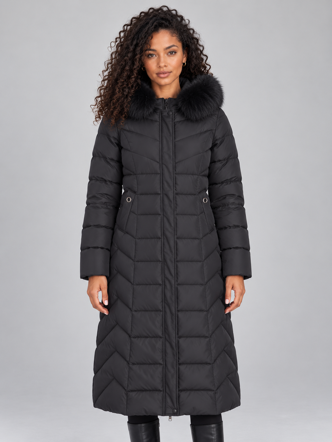 Puffer Jacket in Black