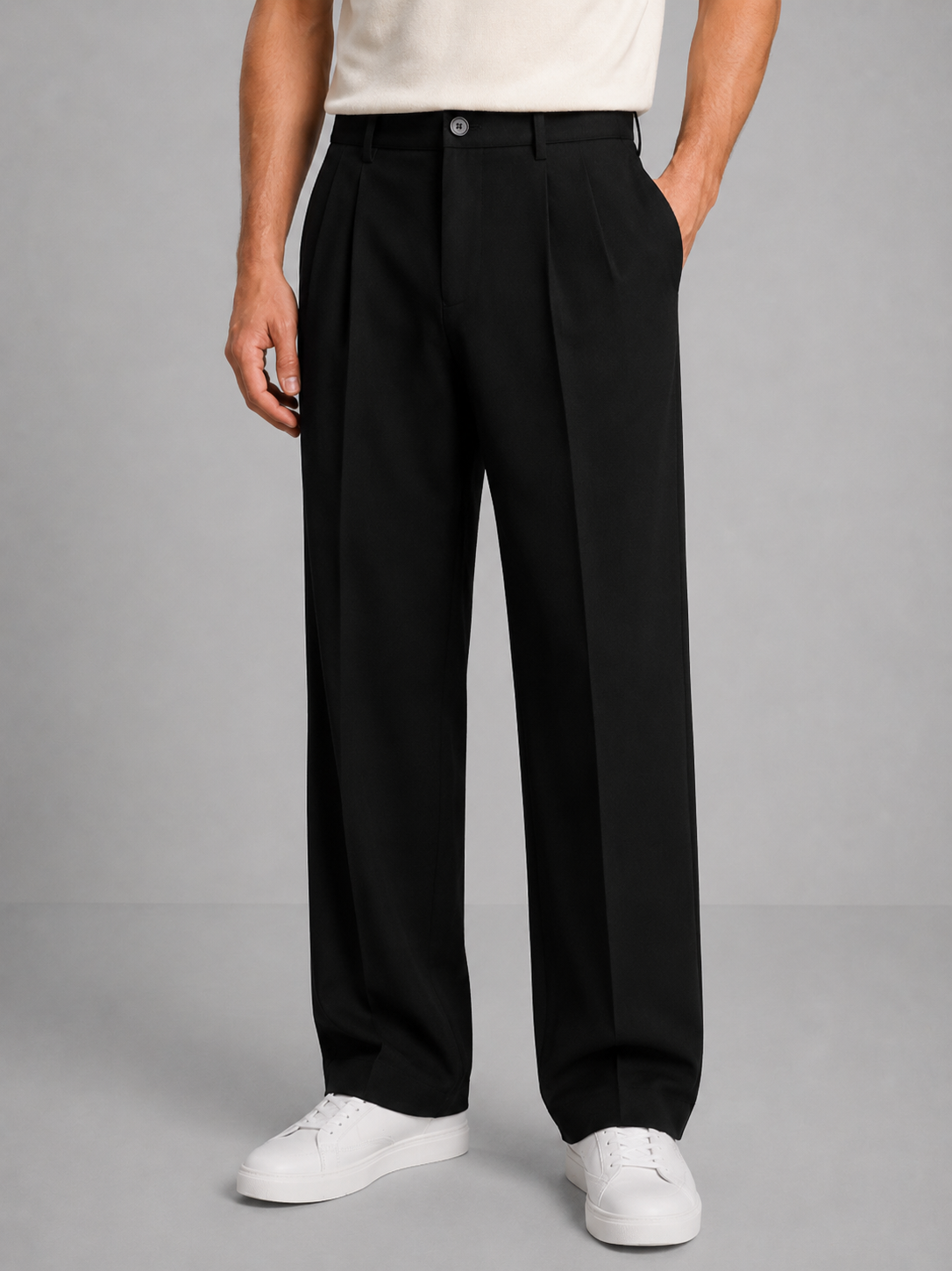 Men's Tailored Chinos in Black