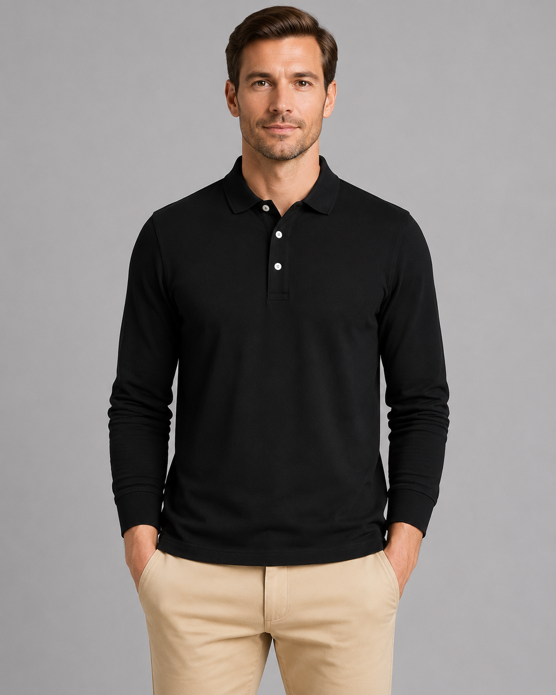 Polo Shirt in Black
