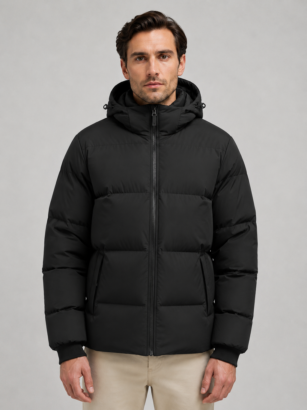 Puffer Jacket in Black