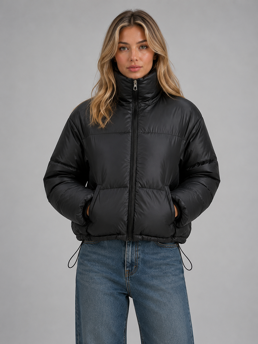 Puffer Jacket in Black