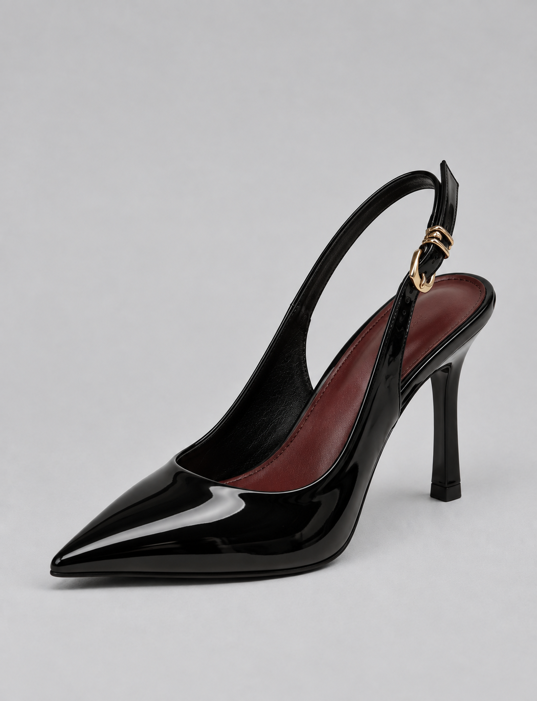 Slingback Stiletto Heels in Black