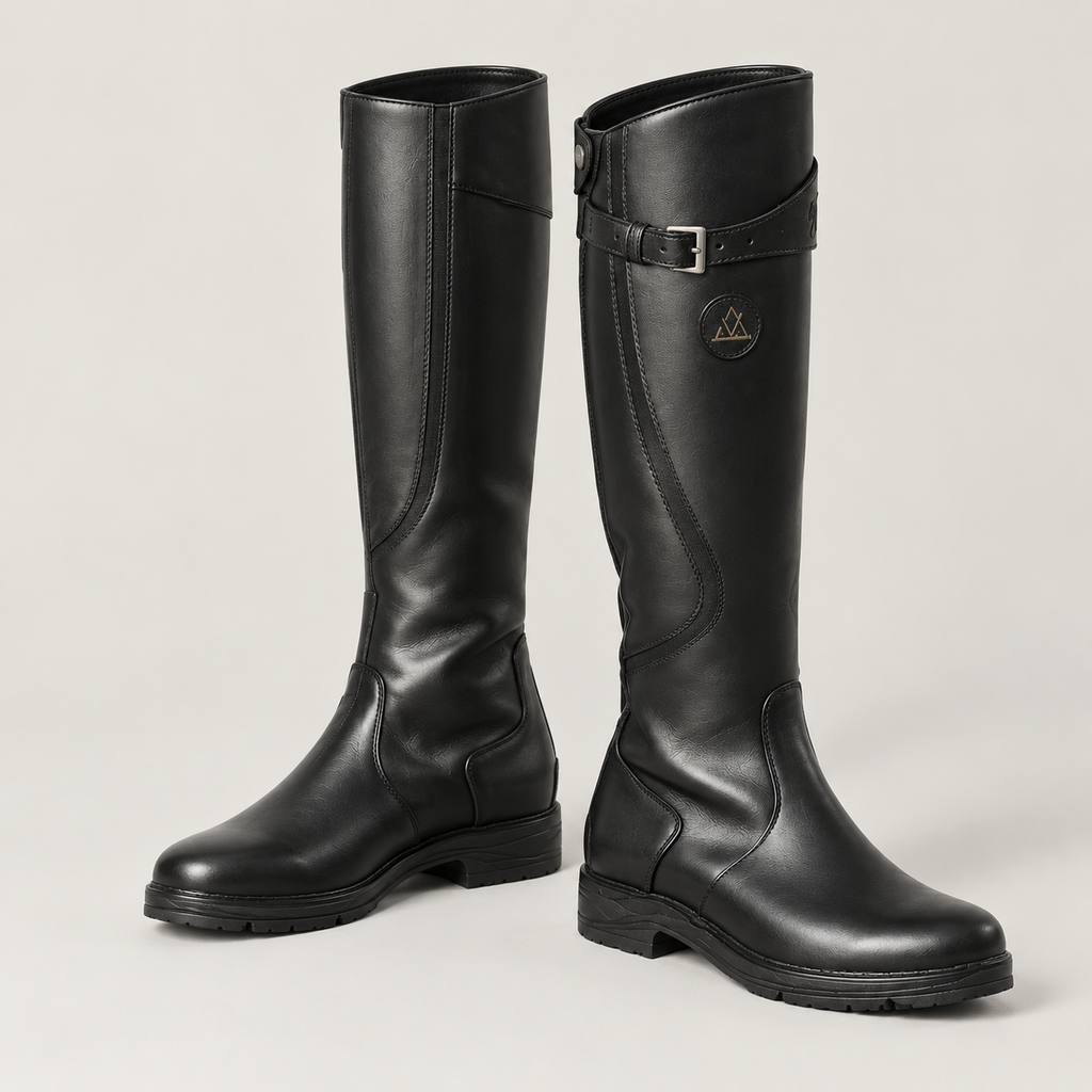 Knee-High Boots in Black