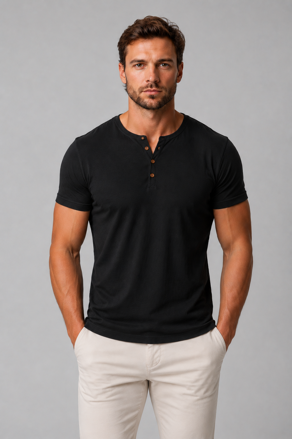Henley in Black