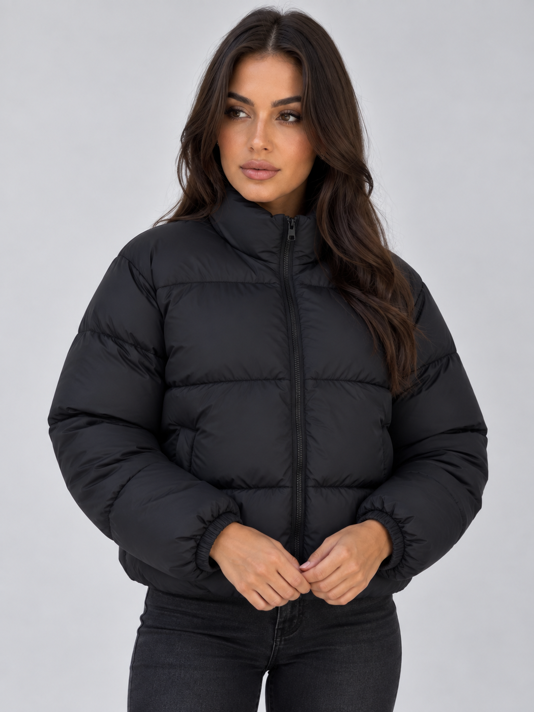 Puffer Jacket in Black