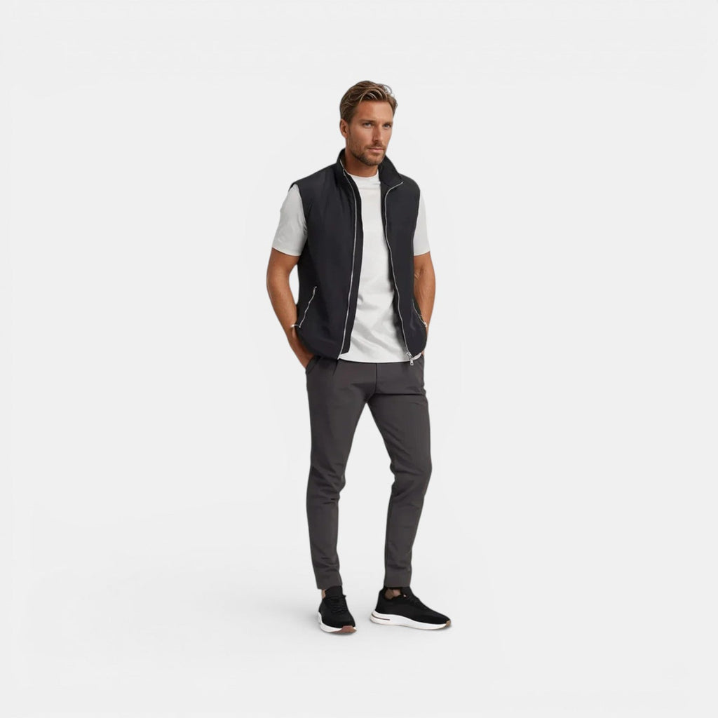 Men's Lightweight Quilted Puffer Vest | Nero & Luya