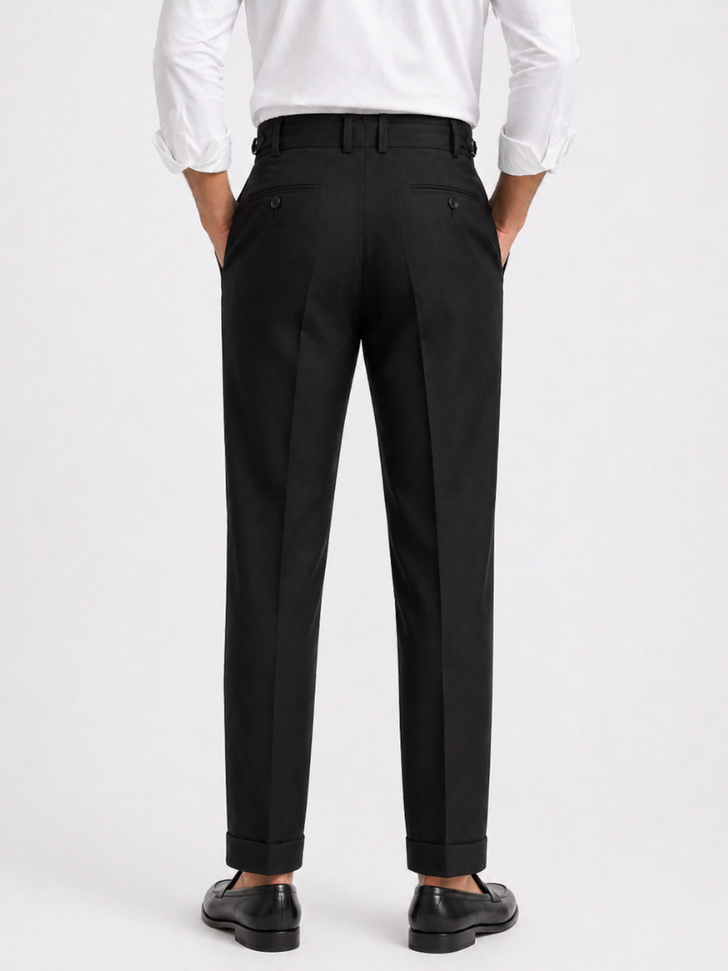 Men's High Waisted Pants in Black