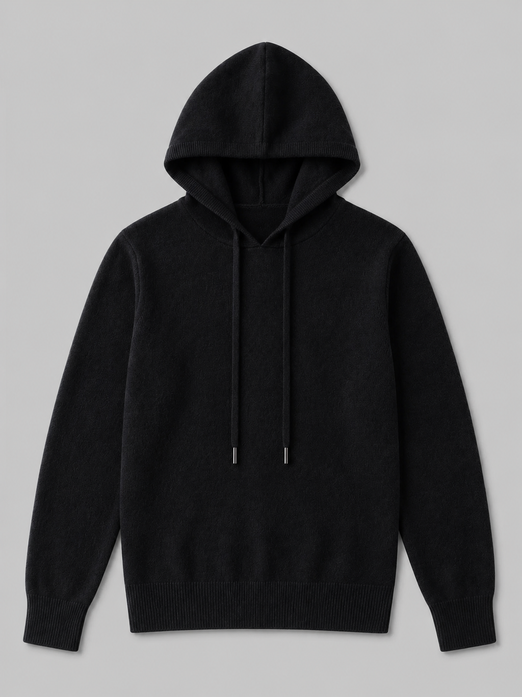 Men's Grey Hooded Sweatshirt in Black