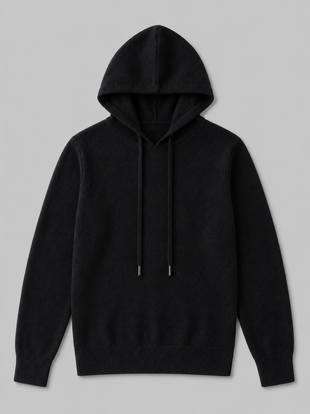 Men's Grey Hooded Sweatshirt in Black