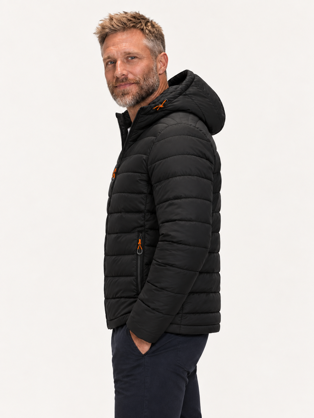 Puffer Jacket in Black