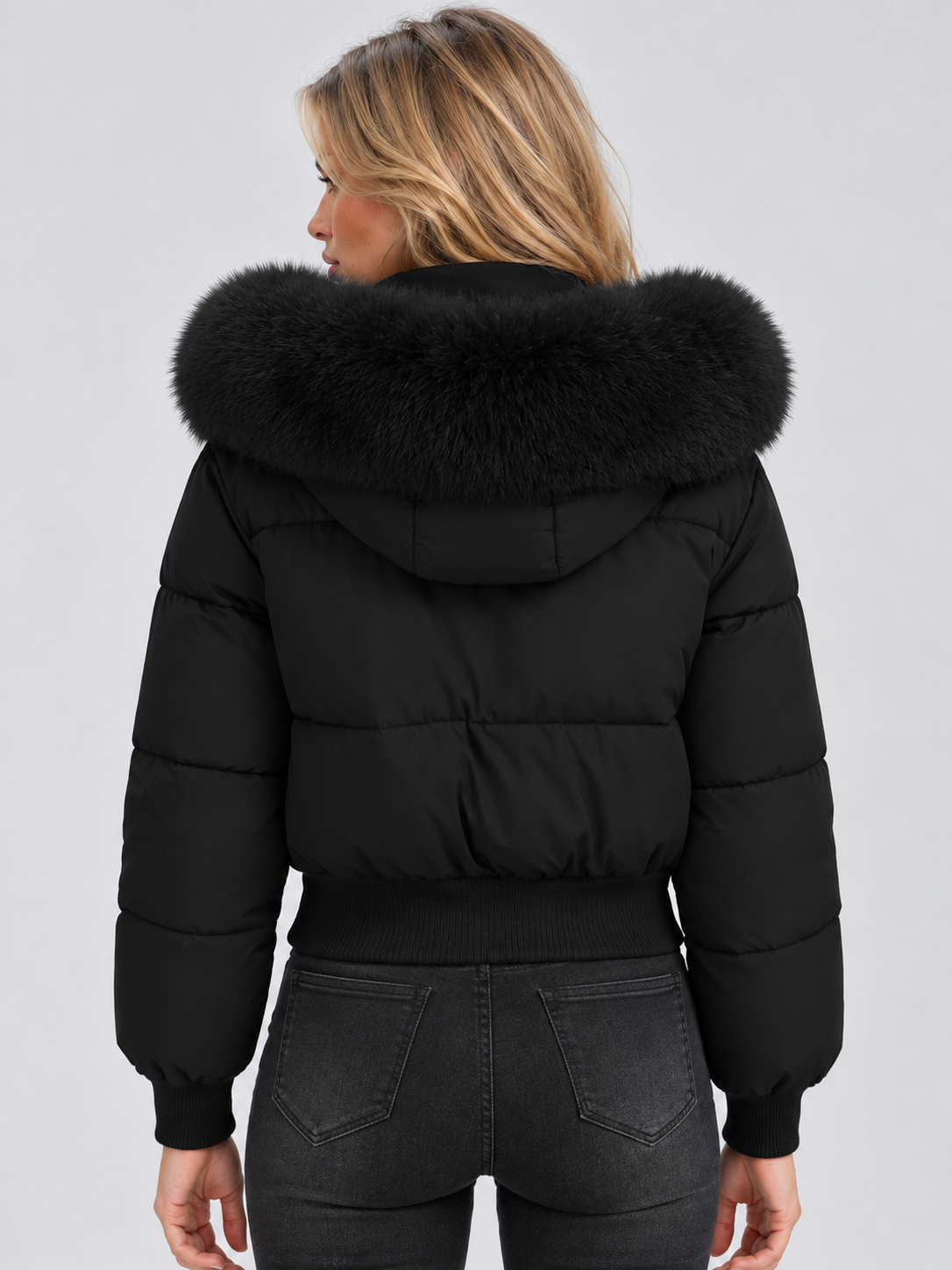 Puffer Jacket in Black