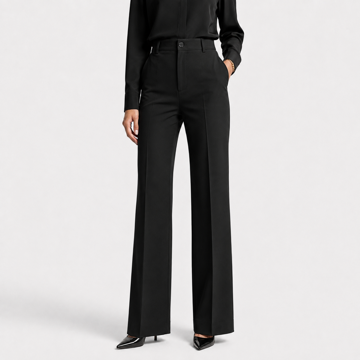 Women's Wide Leg Pants in Black