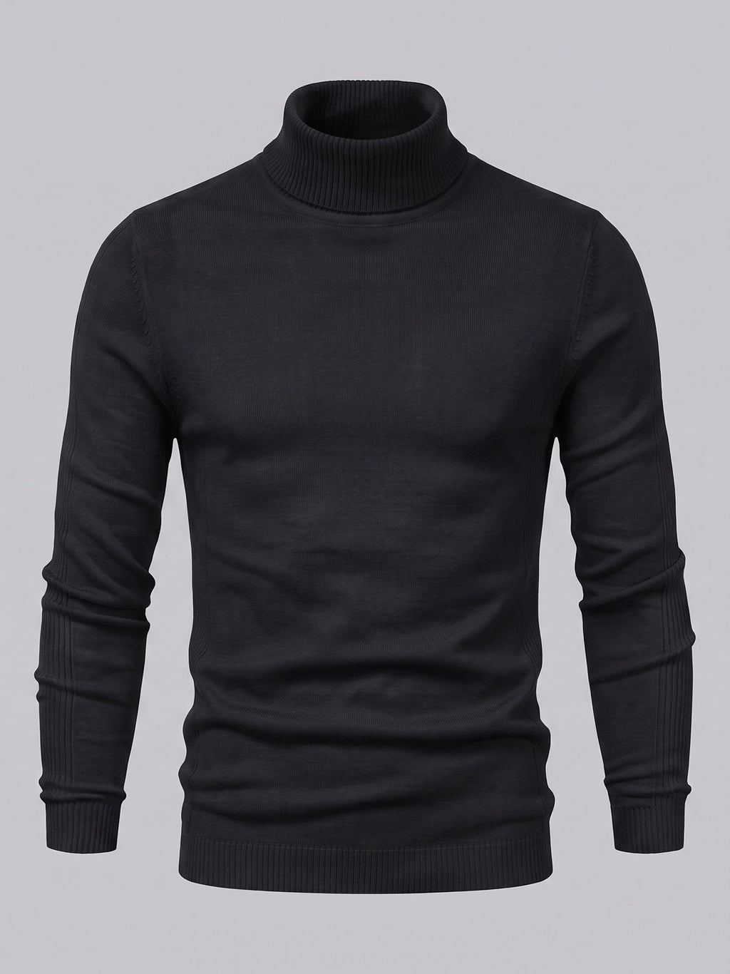 Men's Turtleneck Sweater in Black