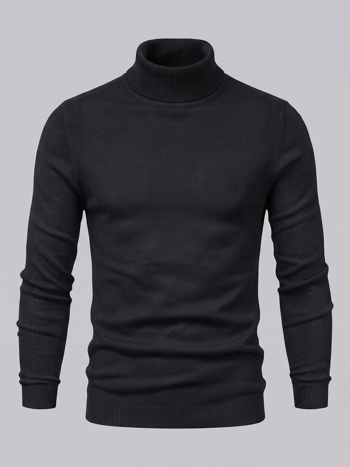 Men's Turtleneck Sweater in Black