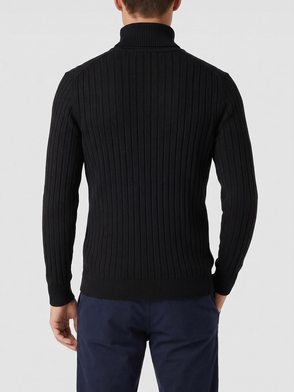 Men's Turtleneck Sweater in Black