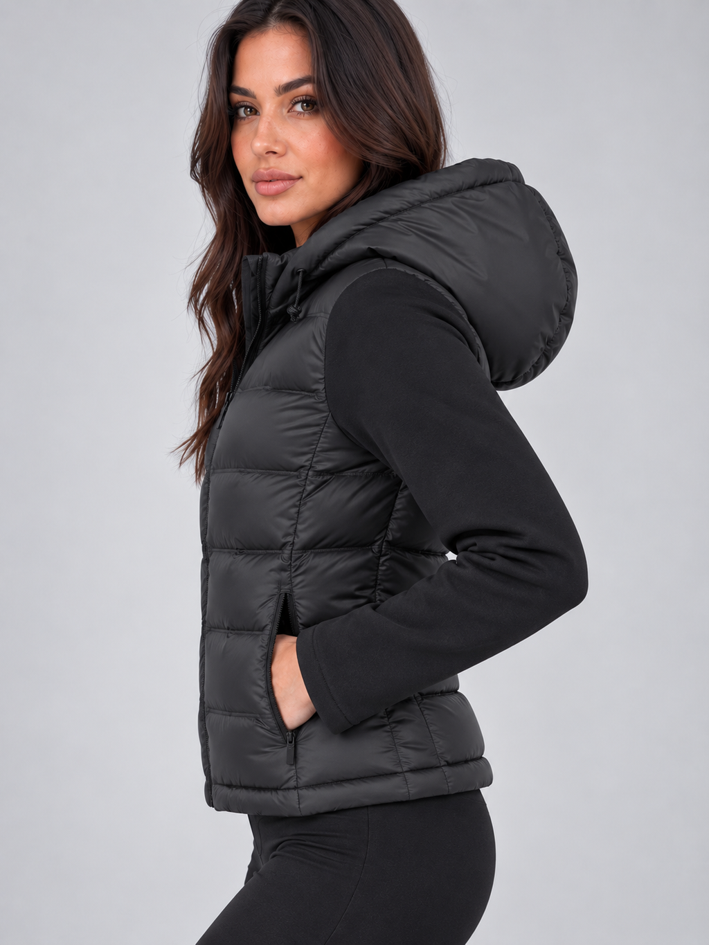 Puffer Jacket in Black