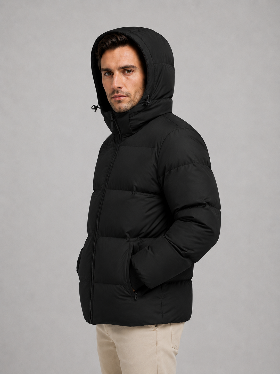 Puffer Jacket in Black