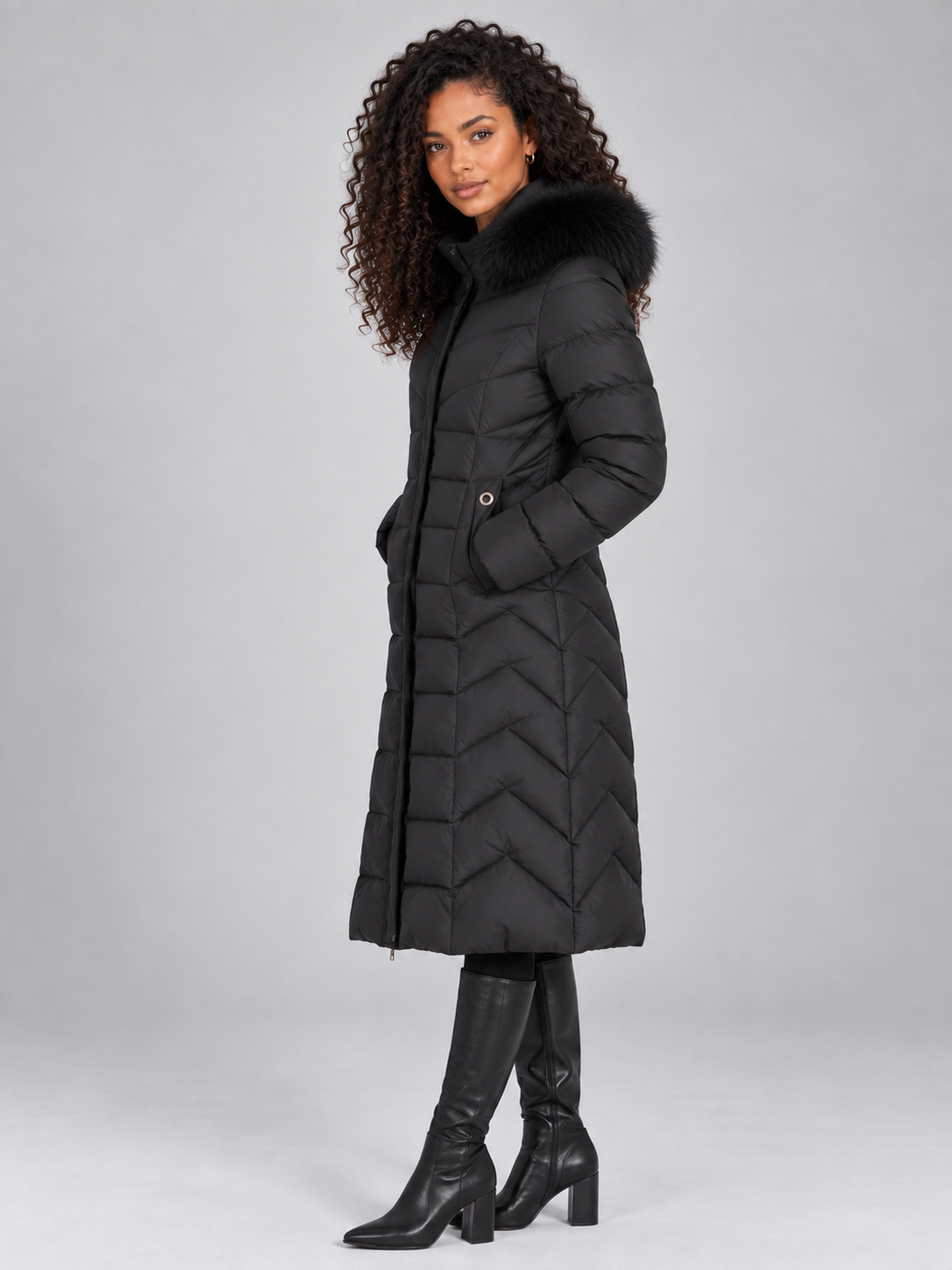 Puffer Jacket in Black