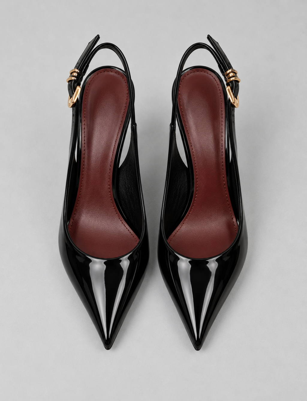 Slingback Stiletto Heels in Black