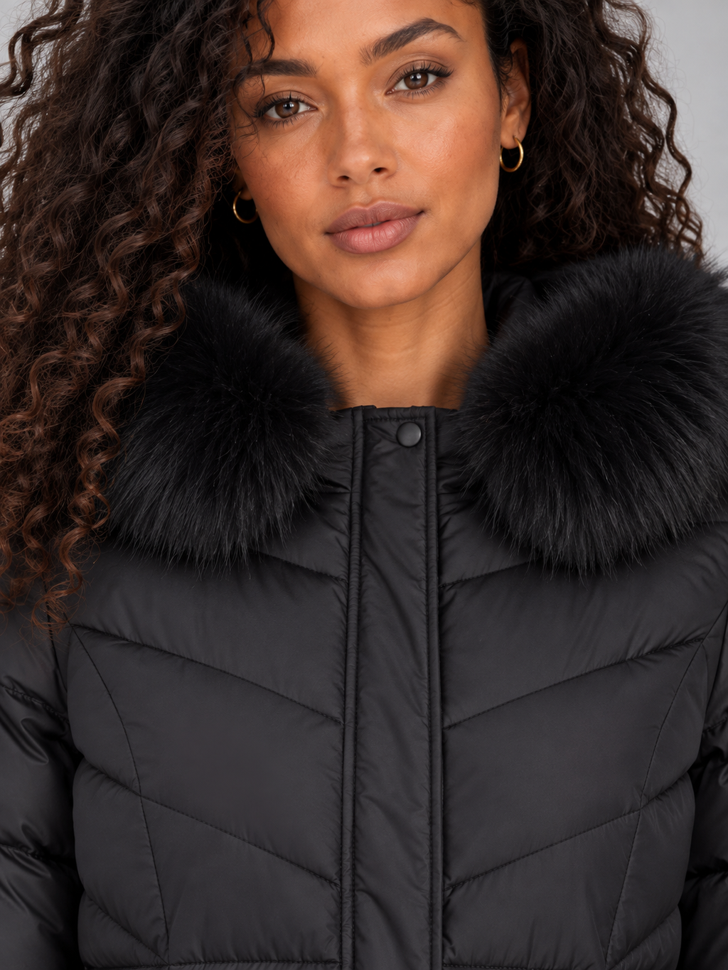 Puffer Jacket in Black