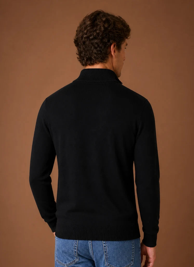 Men’s Quarter Zip Sweater | Nero & Luya