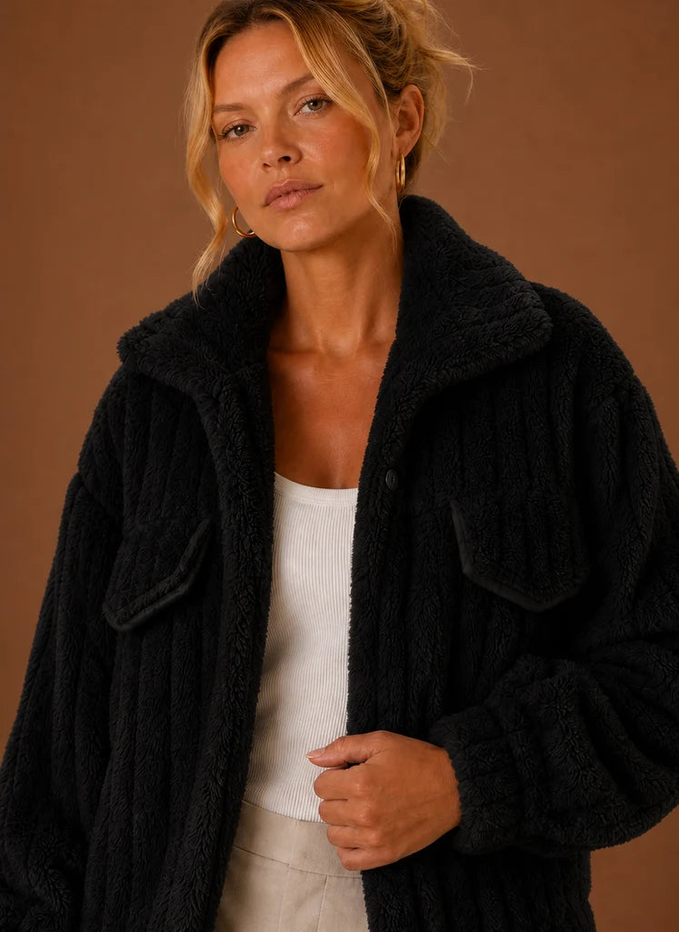 Women's Winter Coat - Oversized Teddy Jacket | Nero & Luya