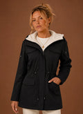 Women's Parka Jacket - Hooded Fleece-Lined Long Winter Coat | Nero & Luya