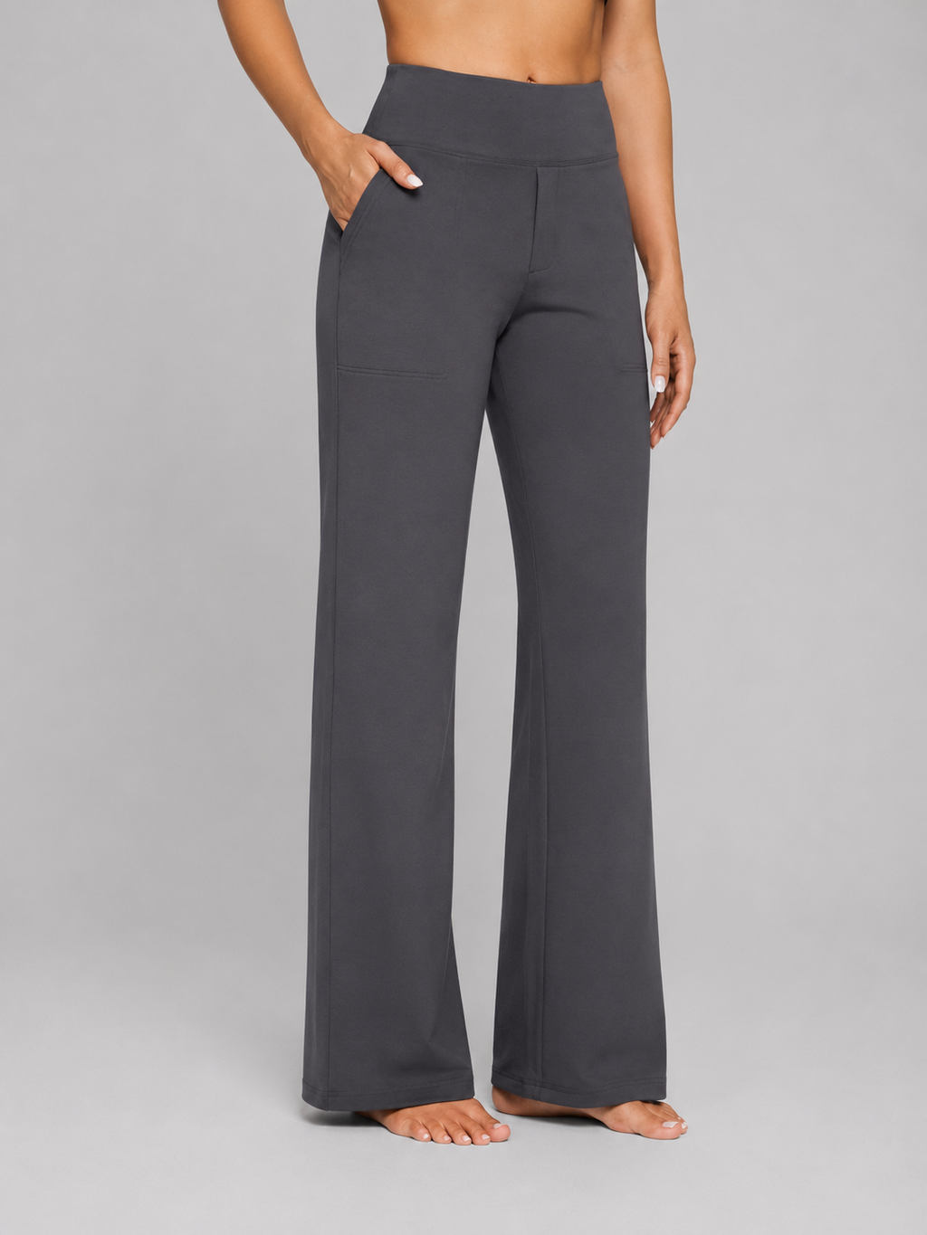Women's Chinos in Black Grey