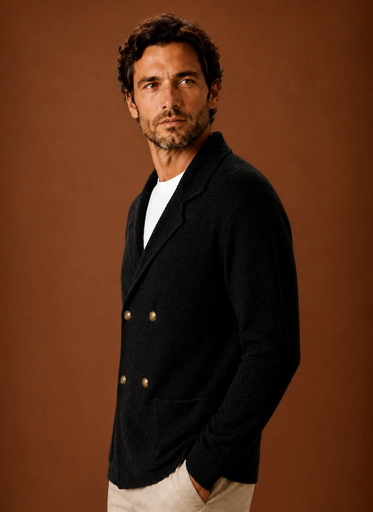 Men's Knit Cardigan Sweater | Nero & Luya