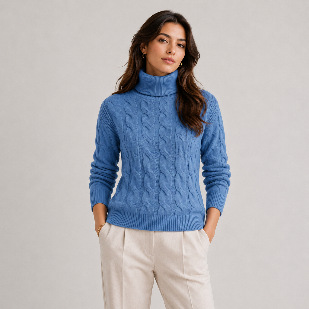 Turtleneck Sweater in Blue