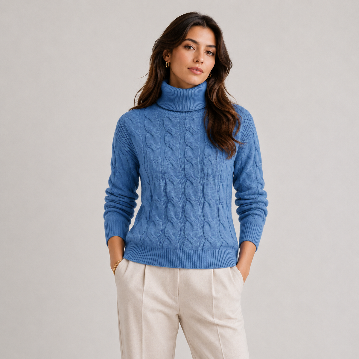 Turtleneck Sweater in Blue