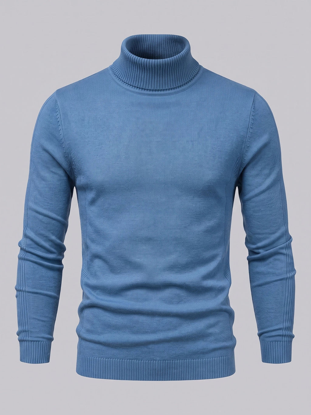 Men's Turtleneck Sweater in Blue