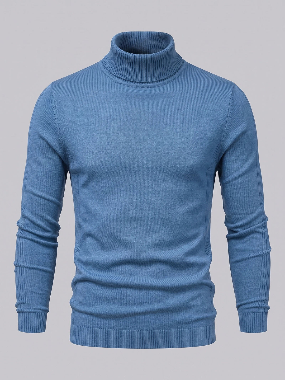 Men's Turtleneck Sweater in Blue