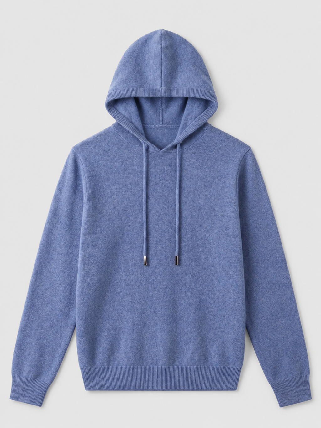 Men's Grey Hooded Sweatshirt in Blue
