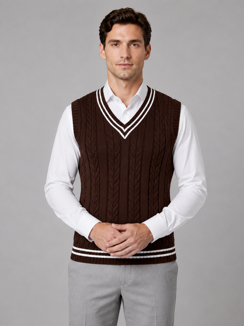 Sweater Vest in Brown
