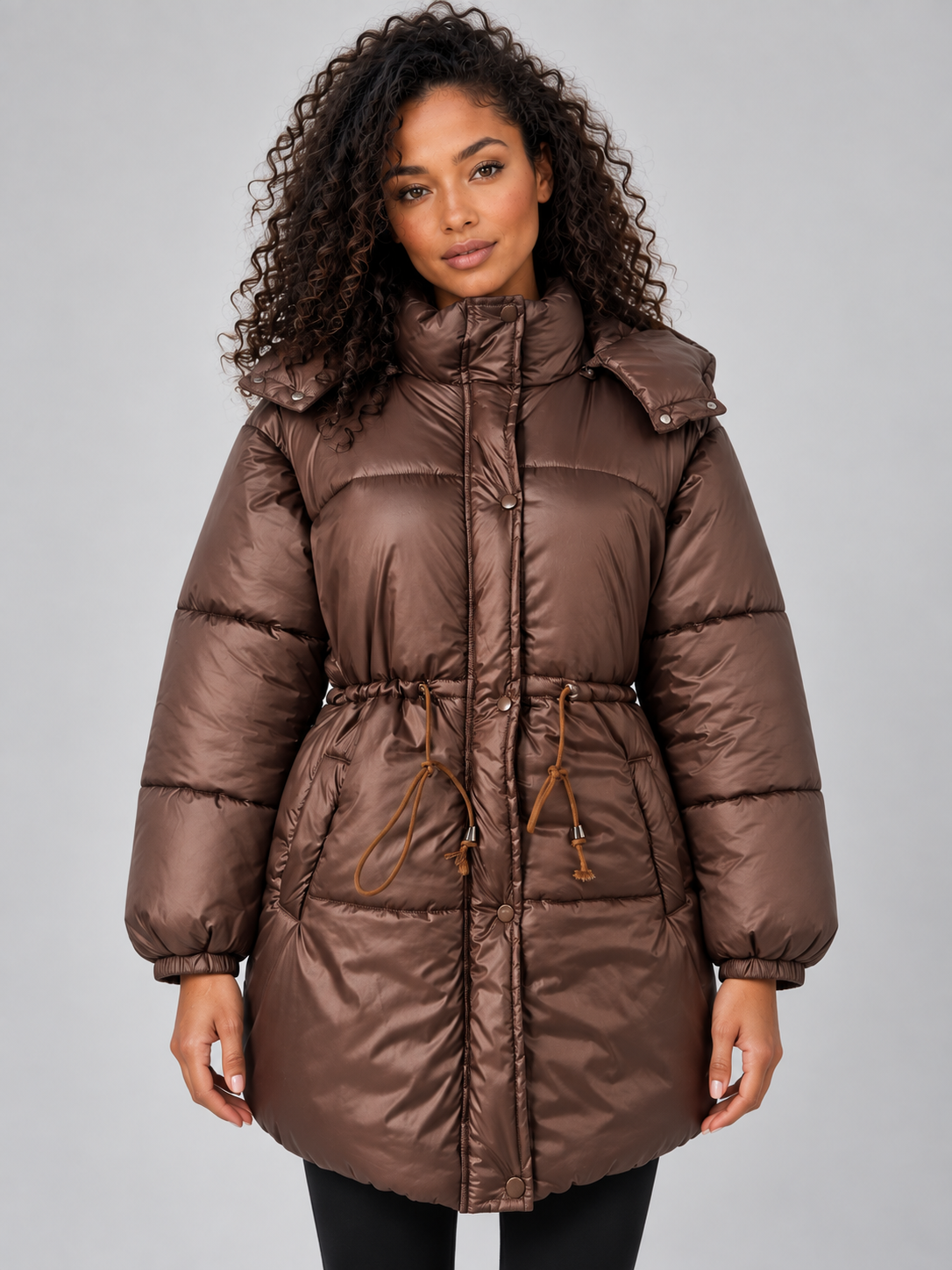 Puffer Jacket in Brown
