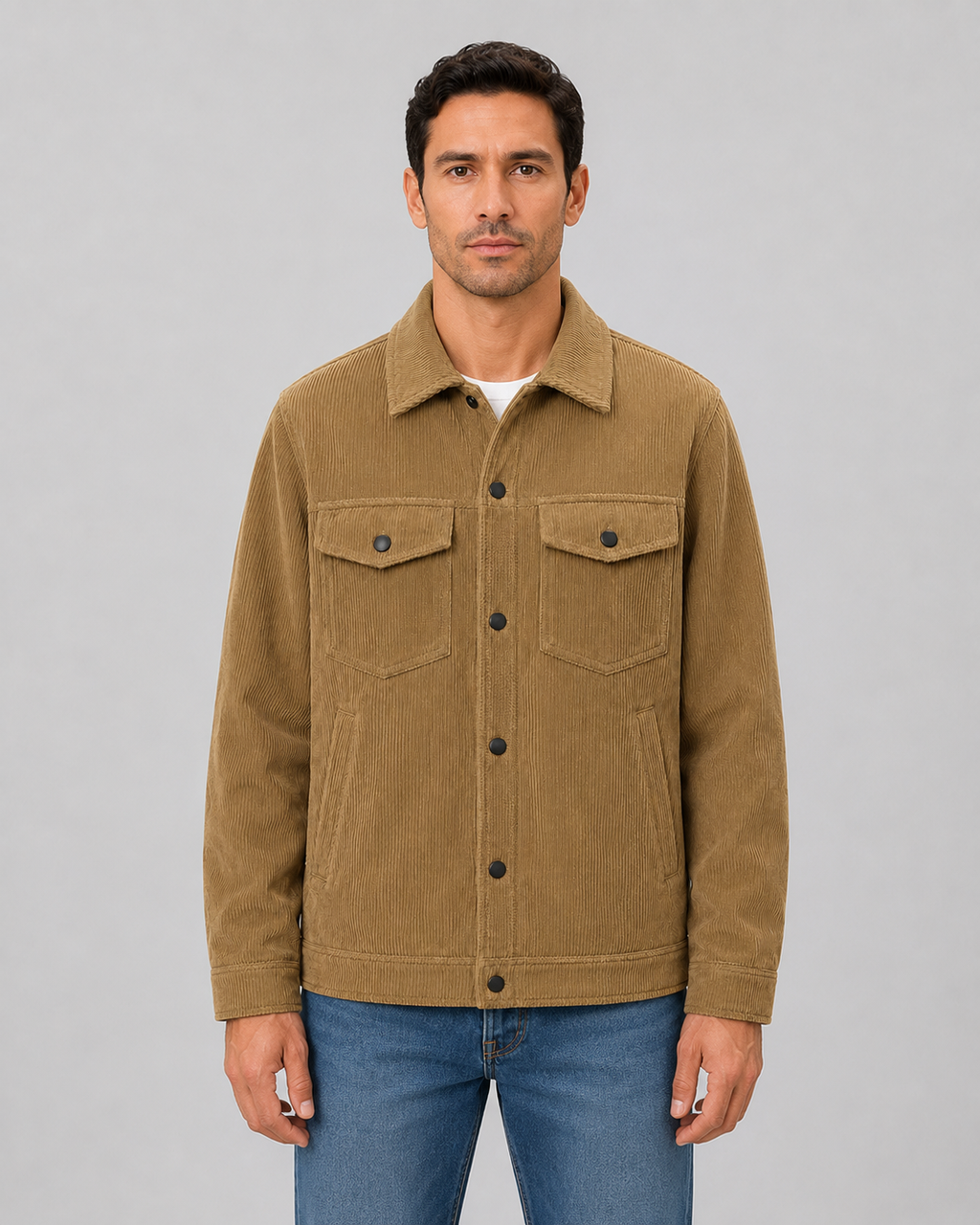 Shirt Jacket in Brown