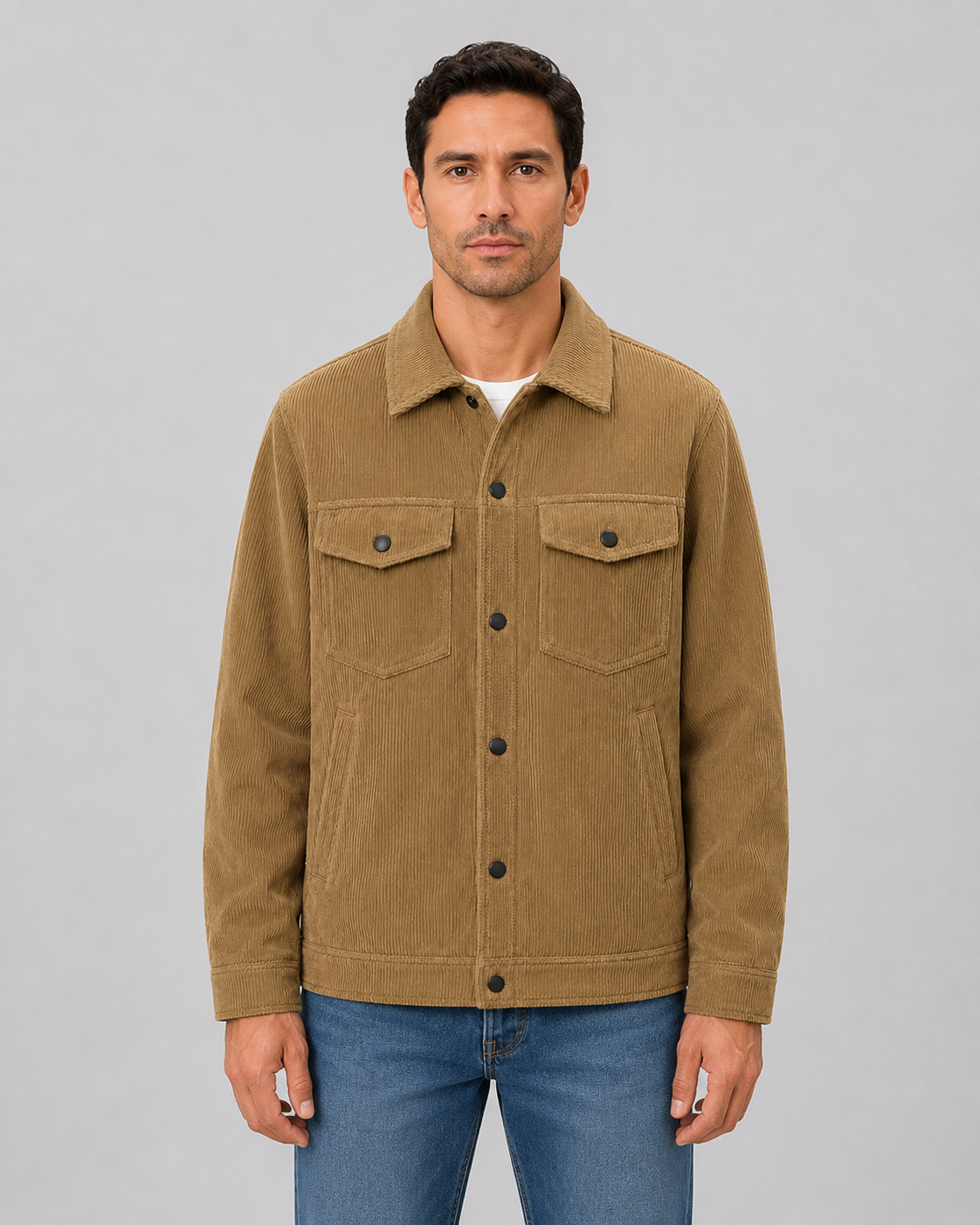 Shirt Jacket in Brown