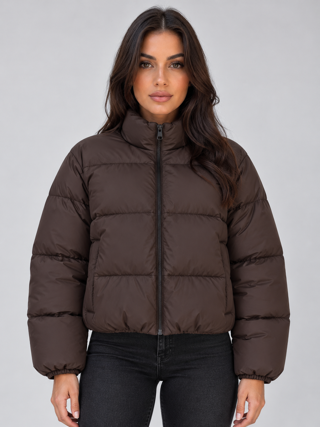 Puffer Jacket in Brown
