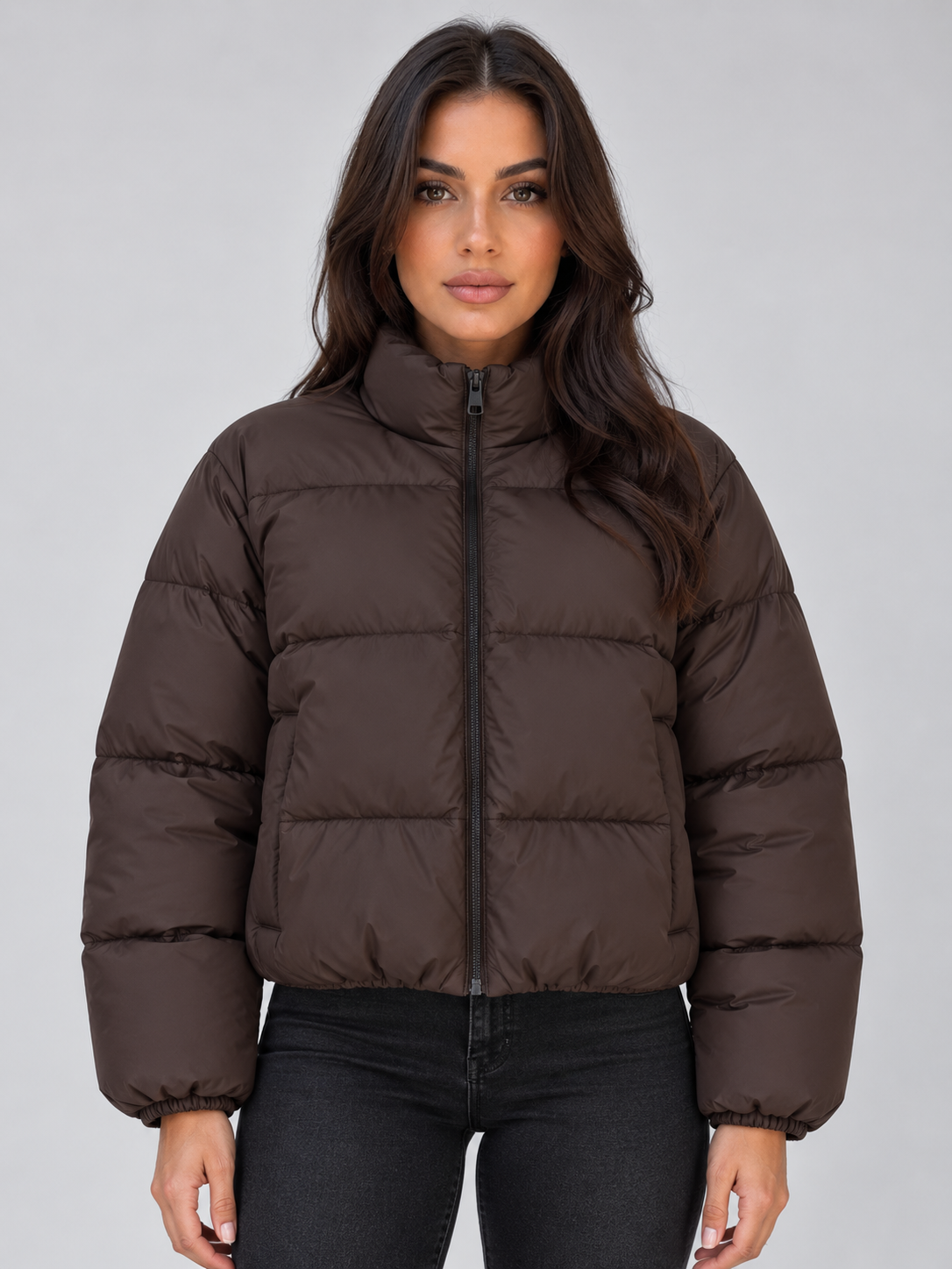 Puffer Jacket in Brown