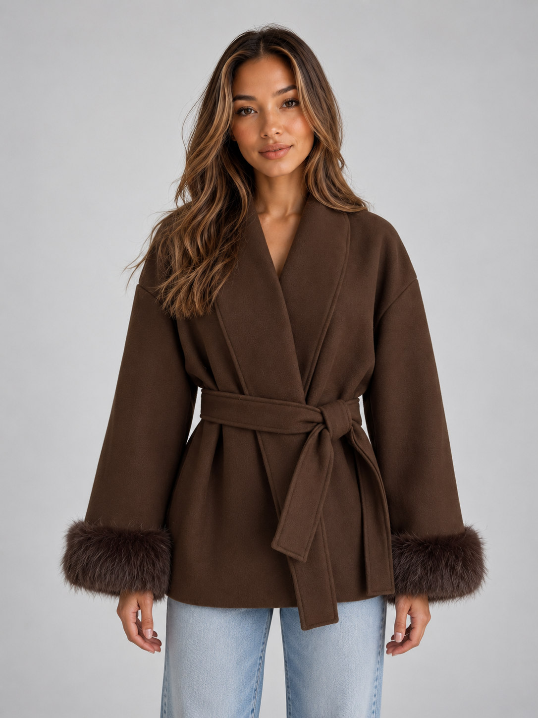 Coat in Brown