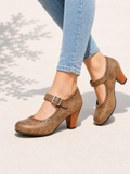 Mary Jane Shoes in Brown