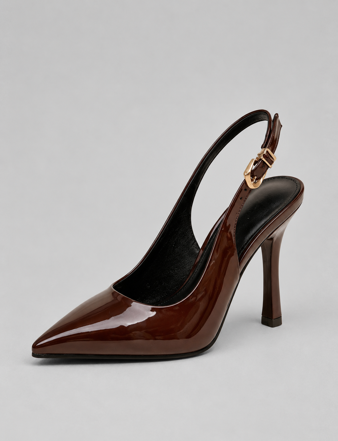 Slingback Stiletto Heels in Brown