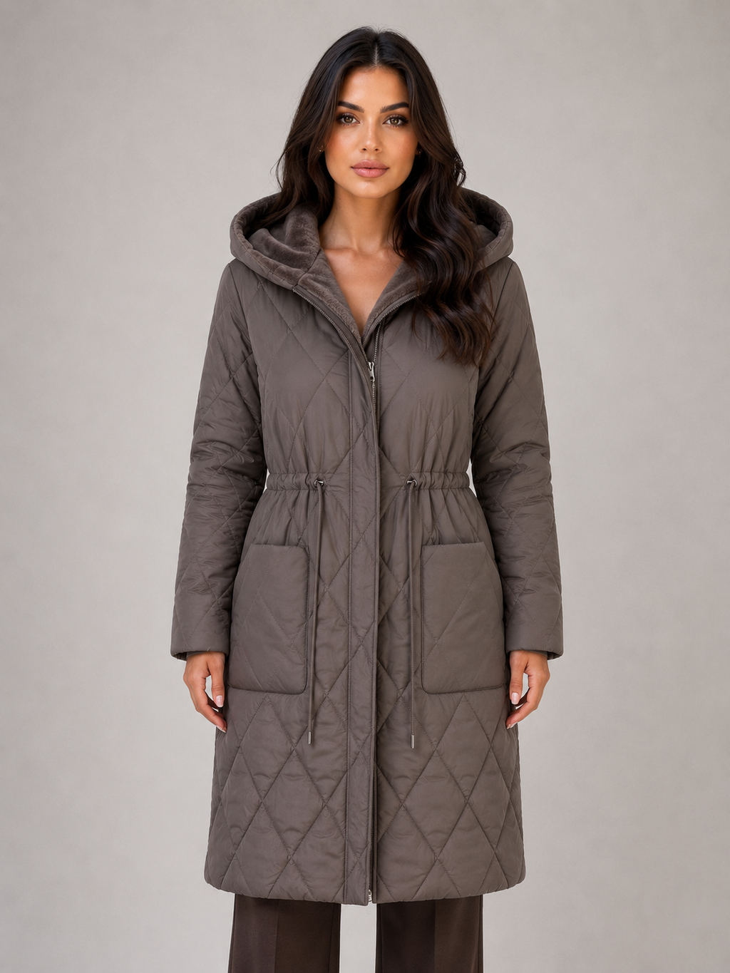 Puffer Jacket in Brown