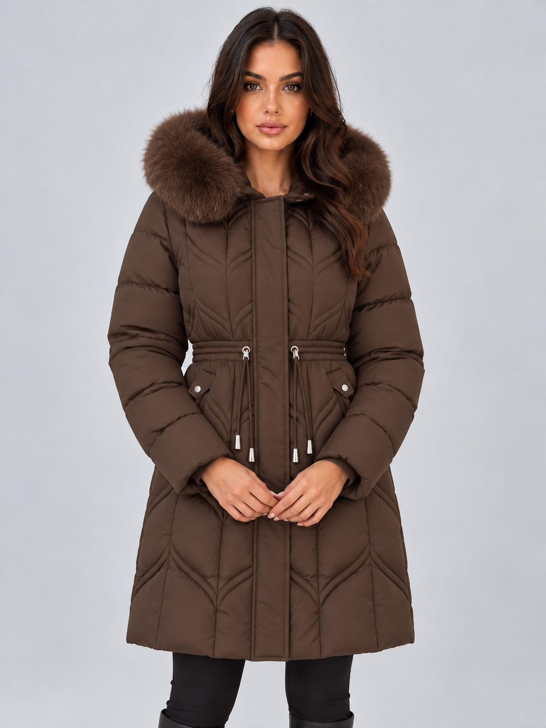 Puffer Jacket in Brown