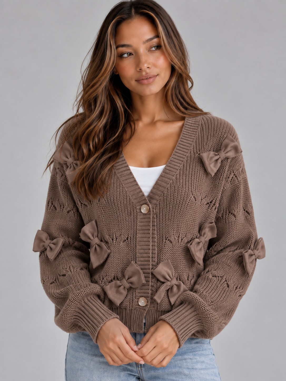 Cardigan in Brown